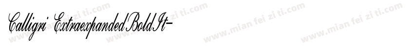Calligri ExtraexpandedBoldIt字体转换